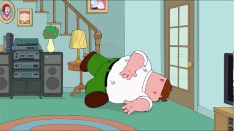 peter griffin falling down stairs|peter falling down stairs episode.